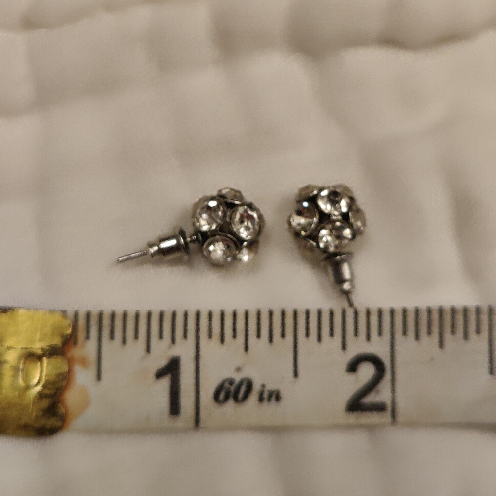 Earrings, bold bling.